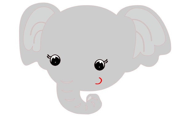 svg gsp elephant head instant download for silhouette etsy etsy