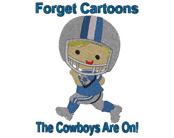 Forget Cartoons, The Cowboys Are On Football Player 6 Sizes Instant Download