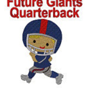 Forget Cartoons, The Giants Are On , Football Player 6 Szs., Instant Download image 2