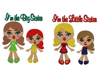 Petite Soeur - Big Sister Fashion Girls Designs Machine Embroidery Designs