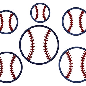 Applique Baseball Mom Machine Embroidery Design 4 Sizes, Instant Download image 5