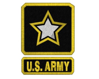 U.S. Army Filled and Appliqued, Instant Download Machine Embroidery Design