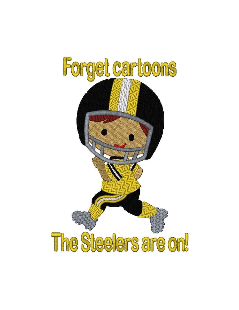 Steelers Football Player 6 Szs Instant Download image 2