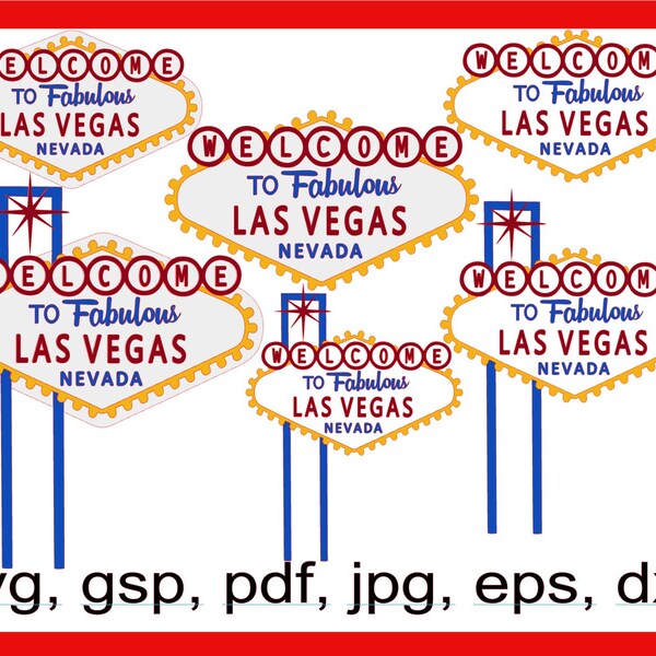 SVG Las Vegas Sign For use with Silhouette & Cricut