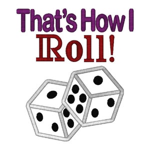 For The Gambler, Dice Applique in 11 Sizes, Machine Embroidery Design Instant Download image 3