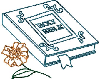 Holy Bible En 4 tailles, Téléchargement instantané, Machine Embroidery Design Instant Download