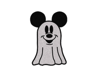 Mr. Mouse Ghost in 7 Sizes, Machine Embroidery Design, Instant Download