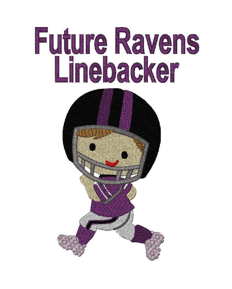 Forget Cartoons, The Ravens Are On, Football Player 6 Szs Instant Download image 3