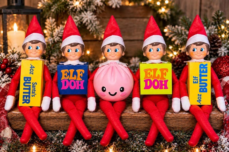 Elf Dumpling & Butter Props | 3D Printed Christmas Accessories (hand ...