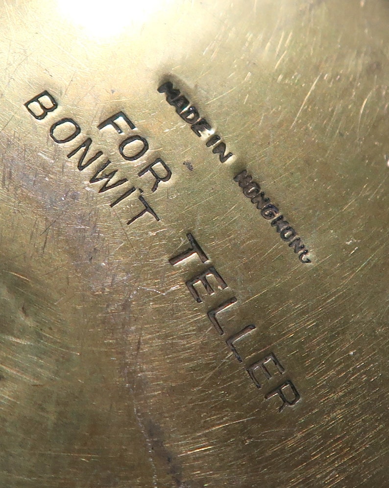 Vintage Bonwit Teller Ashtray brass Rare smokers memorabilia mid century art deco art nouveau