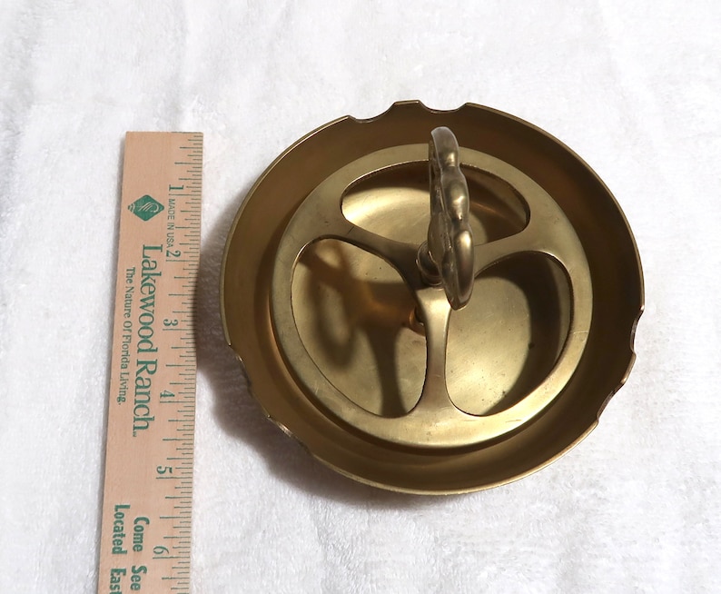 Vintage Bonwit Teller Ashtray brass Rare smokers memorabilia mid century art deco art nouveau