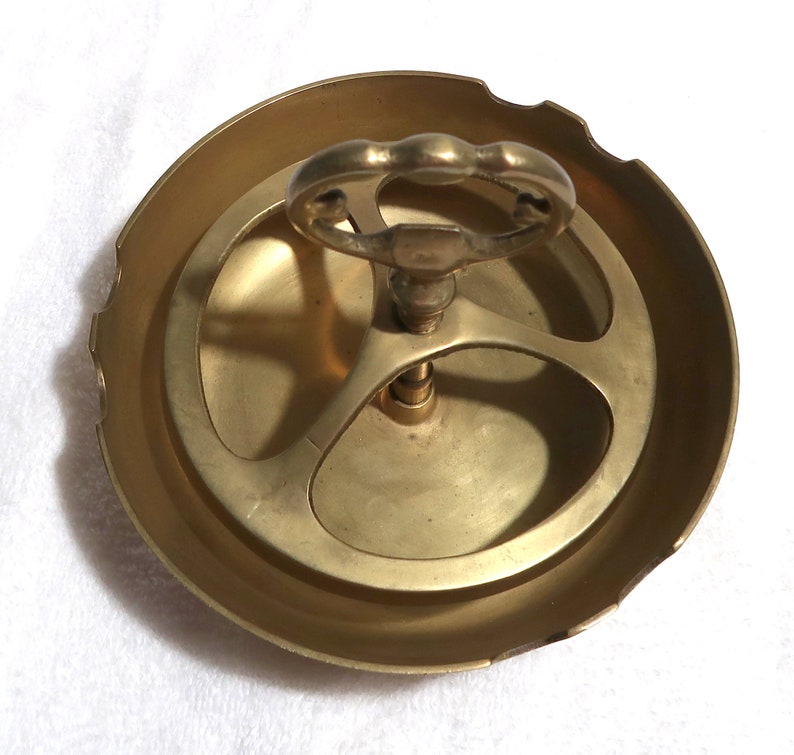 Vintage Bonwit Teller Ashtray brass Rare smokers memorabilia mid century art deco art nouveau