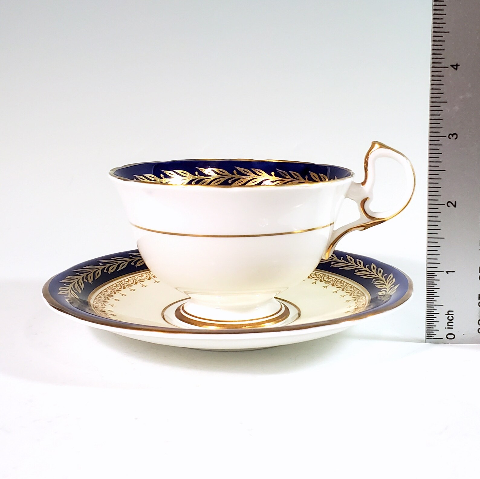 Aynsley Cup and Saucer Pattern 7739 Royal Cobalt Blue Floral Etsy