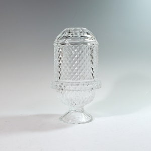 Viking Glass USA Glimmer Diamond Point candle crystal clear glass fairy light tea light holder #6700