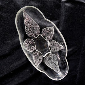 Deep Vintage 1960&#39;s Celery Serving Dish Renaissance Leaf
