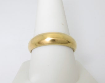 24k Gold Ring Wedding Band Antique Solid Gold Pure Gold .999 Gold Ring Anniversary Rings Statement Jewelry Men Women 5.8mm Size 10.25 R1482