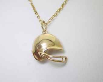Football Necklace NFL Necklace Sports Jewelry Gifts 14K Solid Gold 22" N313