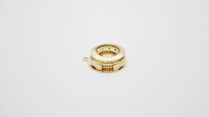Nfl 14k Solid Gold Pittsburgh Steelers Three Rivers Stadium Pendant Football Charm Pn039