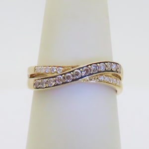 LeVian Rings Chocolate Vanilla Diamonds Bands Crossover Diamond Wedding Bands Bridal Rings Anniversary 14k Gold Signed .28ctw Size 7 R1541