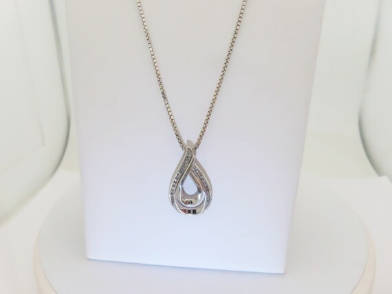 Diamond Infinity Necklace Natural Diamonds Bridal… - image 5