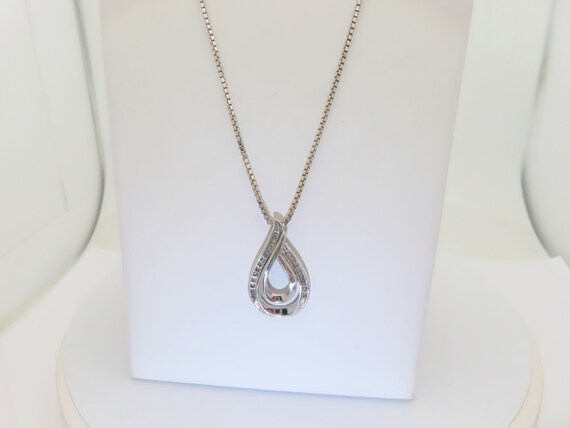 Diamond Infinity Necklace Natural Diamonds Bridal… - image 7