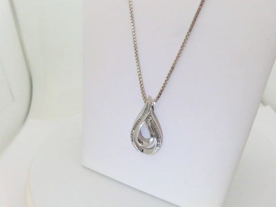 Diamond Infinity Necklace Natural Diamonds Bridal… - image 3