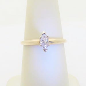 14k Gold Diamond Engagement Rings Solitaire Vintage Marquise Natural Diamonds Bridal Anniversary Ring Womens Wedding .25ct Size 6 R1027