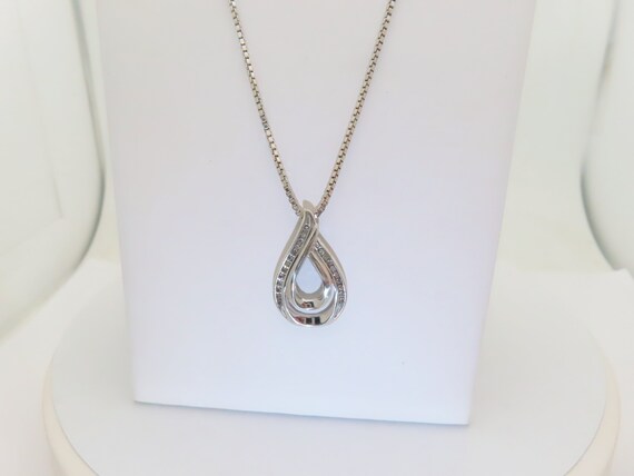 Diamond Infinity Necklace Natural Diamonds Bridal… - image 2