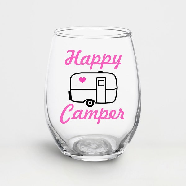 Camper Wine Glass Etsy