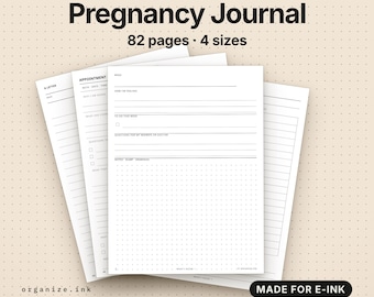 Pregnancy Journal, Digital | Week by Week, Kick Counts, Letters to Baby (PDF Download)