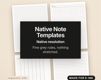 Note Templates for Digital Notebooks | Cornell, Dot Grid, PNG (Instant Download)