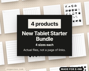 Digital Planner Starter Bundle | Undated Planner, Paper Templates, Stickers (PDF Download)