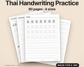 Thai Handwriting Practice | Thai Alphabet, Vowels, Tone Marks (PDF Download)