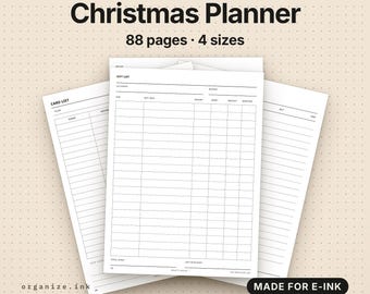 Christmas Planner, Digital | Gift Tracker, Holiday Budget, Card List, Meal Plan (PDF Download)