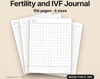 IVF Journal & Fertility Planner, Digital | Cycle, Dose, Appointments (PDF Download)