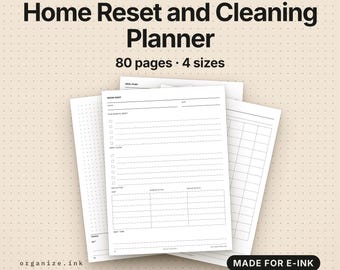 Home Management Binder & Cleaning Planner | Room by Room Checklist (PDF Download)