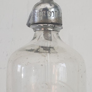 Antique Vintage The Bear Seltzer Bottle Soda Water Seltzer Water Bottle Syphon Bottle New York Clear