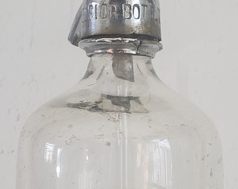 Antique Vintage The Bear Seltzer Bottle Soda Water Seltzer Water Bottle Syphon Bottle New York Clear