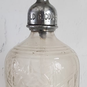 Antique Vintage Rock Creek Seltzer Bottle Soda Water Washington D.C. Seltzer Water Bottle Siphon Bottle Clear