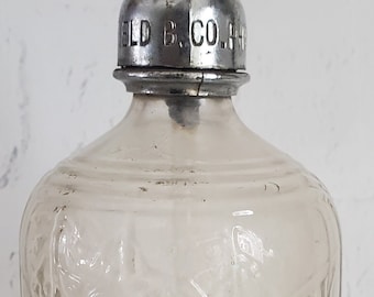 Antique Vintage Rock Creek Seltzer Bottle Soda Water Washington D.C. Seltzer Water Bottle Siphon Bottle Clear