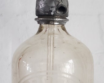 Antique Vintage R. L. Rose Co. Seltzer Bottle Soda Water Seltzer Water Bottle Siphon Bottle Providence R.I. Clear