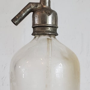Antique Vintage The Pure Aeration Supply Seltzer Bottle Soda Water Seltzer Water Bottle Syphon Bottle Clear