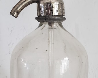 Antique Vintage Imperial Ginger Ale Co. Seltzer Bottle Soda Water Seltzer Water Bottle Siphon Bottle Oakland CALIF. Clear