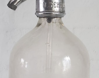 Antique Vintage San Francisco Seltzer Co. Seltzer Bottle Soda Water Seltzer Water Bottle Siphon Bottle Clear