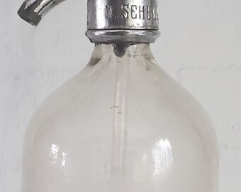 Antique Vintage San Francisco Seltzer Co. Seltzer Bottle Soda Water Seltzer Water Bottle Siphon Bottle Clear