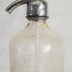 Antique Vintage Smith & Clody Seltzer Bottle Soda Water Seltzer Water Bottle Siphon Bottle Buffalo N.Y. Clear