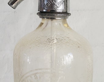 Antique Vintage Smith & Clody Seltzer Bottle Soda Water Seltzer Water Bottle Siphon Bottle Buffalo N.Y. Clear