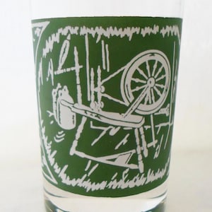 Vintage, Colonial Homestead, Green,  White, Juice Glass, Glasses, Royal, USA, Cottage Chic, Glassware, Serving