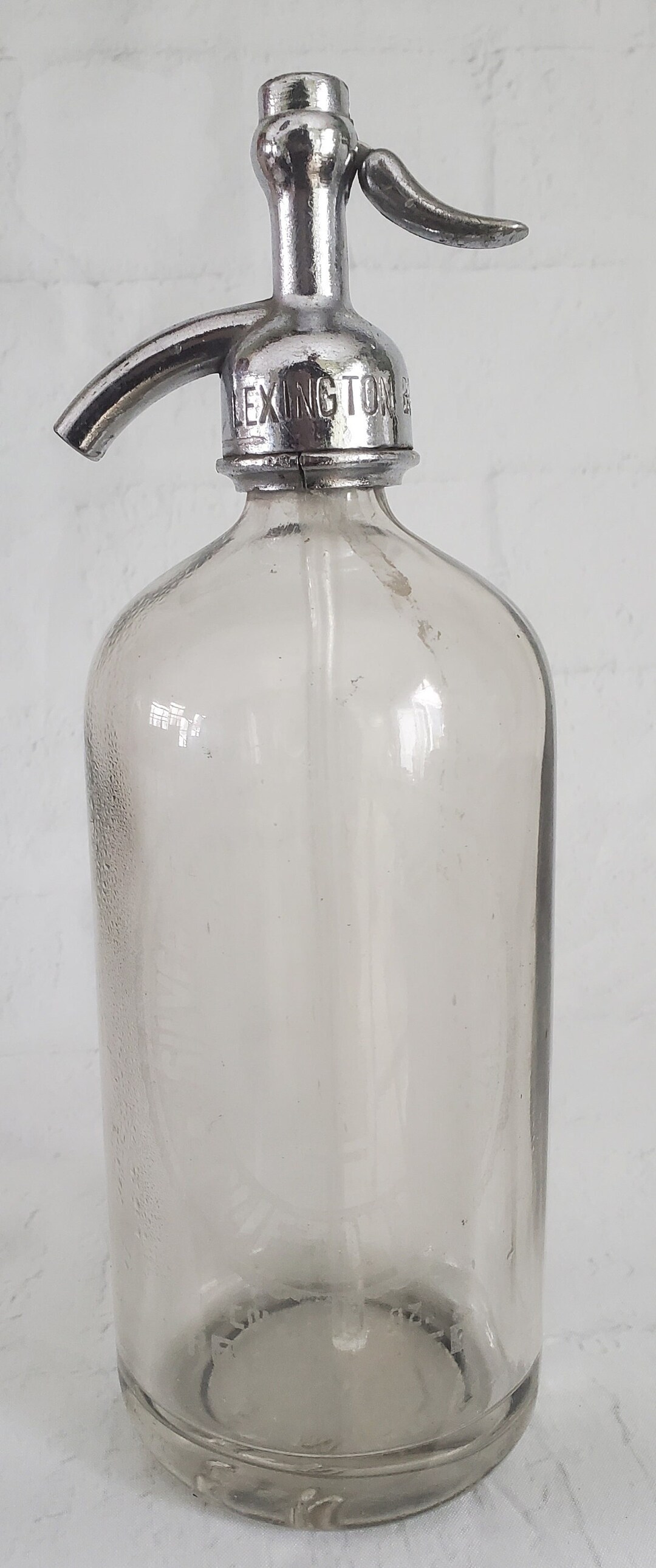 Antique Vintage Silver Spring Bottling Works Seltzer Bottle Soda Water