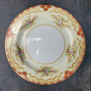 Vintage Noritake China Made in Japan, Set of 4 Salad Plates, Beautiful Floral Pattern, Backstamp Dates 1933